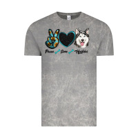 Cloud Rock peace love huskies Vintage Tee - RanaPortraitStore