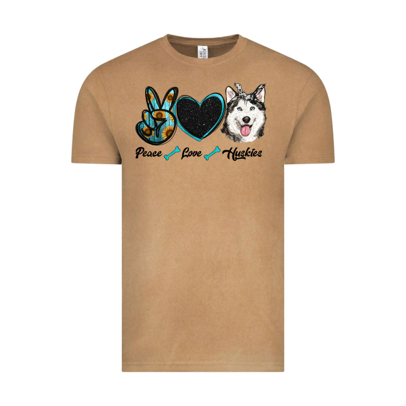 Peace Love Huskies Vintage Tee by RanaPortraitStore | Teevron
