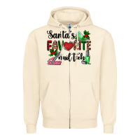 Santa's Favorite Nail Tech Zipper Hoodie | Teevron