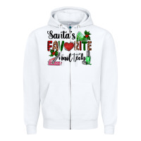 White santa's favorite nail tech Zipper Hoodie - AdoDesignShop