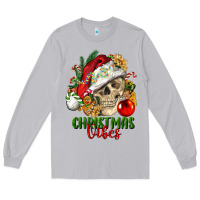 Moon Dust Christmas Vibes Human Skull Long Sleeve Tee - FaDigitalArtStudio