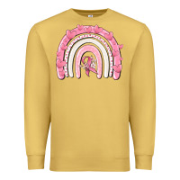 Antique Gold breast cancer  rainbow Premium Sweatshirt - MaliasSmallBusiness