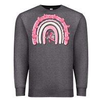 Charcoal Heather breast cancer  rainbow Premium Sweatshirt - MaliasSmallBusiness
