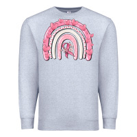 Heather Grey breast cancer  rainbow Premium Sweatshirt - MaliasSmallBusiness
