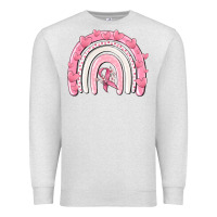 Oatmeal Heather breast cancer  rainbow Premium Sweatshirt - MaliasSmallBusiness