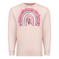 Pale Pink breast cancer  rainbow Premium Sweatshirt - MaliasSmallBusiness