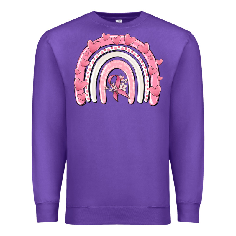 Breast Cancer  Rainbow Premium Sweatshirt by MaliasSmallBusiness | Teevron