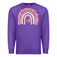 Purple breast cancer  rainbow Premium Sweatshirt - MaliasSmallBusiness