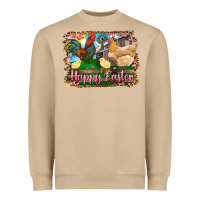 Mushroom happy easter rooster chicken and chick Heavyweight Sweatshirt - RanaPortraitStore