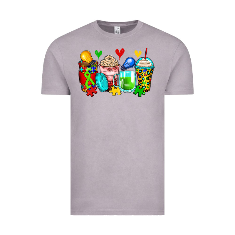 Autism Coffee Cups Vintage Tee by Zillion Design Studio | Teevron