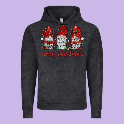Merry Christmas Gnome With Christmas Lights Vintage Hoodie Designed By Jahusdesignshop