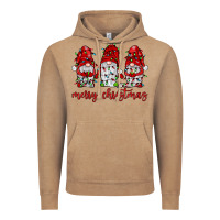 Vintage Coffee merry christmas gnome with christmas lights Vintage Hoodie - JahusDesignShop