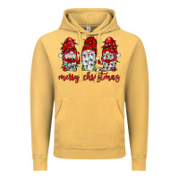 Vintage Mustard merry christmas gnome with christmas lights Vintage Hoodie - JahusDesignShop