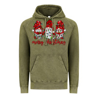 Vintage Olive merry christmas gnome with christmas lights Vintage Hoodie - JahusDesignShop