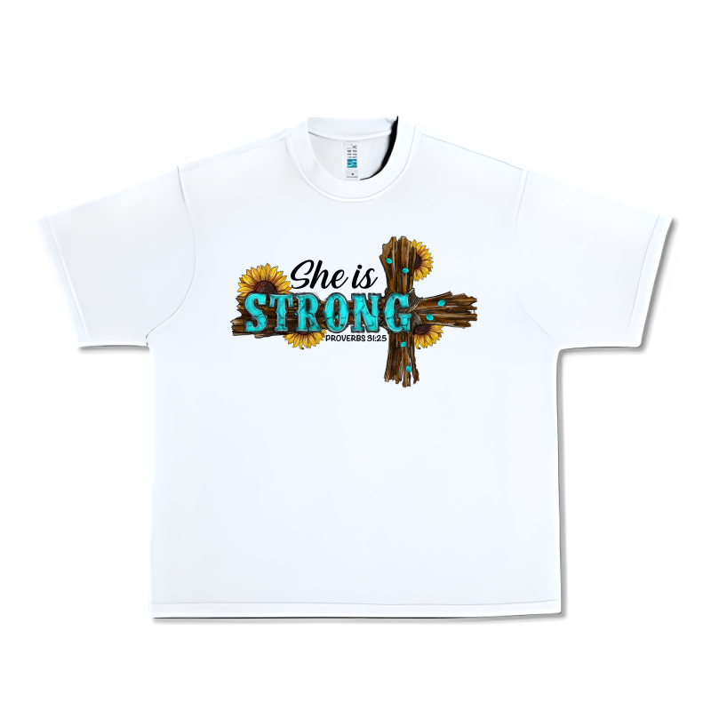 She İs Strong Western Cross Urban Heavy Tee by RanaPortraitStore | Teevron