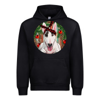 Black Christmas Bull Terrier Urban Hoodie - RanaPortraitStore