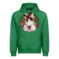 Emerald Christmas Bull Terrier Urban Hoodie - RanaPortraitStore