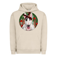 Pigment French Oak Christmas Bull Terrier Urban Hoodie - RanaPortraitStore