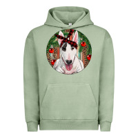 Pigment Oil Green Christmas Bull Terrier Urban Hoodie - RanaPortraitStore