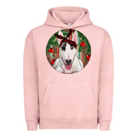 Pigment Salmon Christmas Bull Terrier Urban Hoodie - RanaPortraitStore
