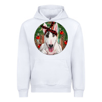 White Christmas Bull Terrier Urban Hoodie - RanaPortraitStore