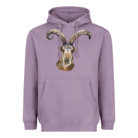 Lavender spanish goat face Heavyweight Hoodie - LillyAllenDesigns