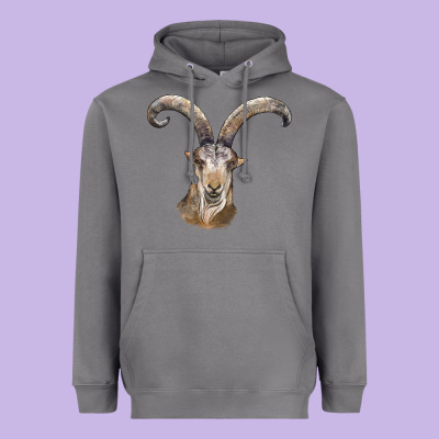 Spanish Goat Face Heavyweight Hoodie Designed By Lillyallendesigns