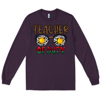 Plum teacher of duty Long Sleeve Tee - CowhideDigitalArt