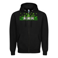 Black st patricks gnomes Zipper Hoodie - Jasminsmagicworld