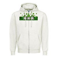 Oatmeal Heather st patricks gnomes Zipper Hoodie - Jasminsmagicworld