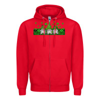 Red st patricks gnomes Zipper Hoodie - Jasminsmagicworld