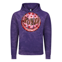 Cloud Purple Western valentine's day xoxo round earrings Vintage Hoodie - RanaPortraitStore