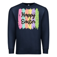 Navy happy easter Premium Sweatshirt - MaliasSmallBusiness