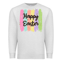 Oatmeal Heather happy easter Premium Sweatshirt - MaliasSmallBusiness