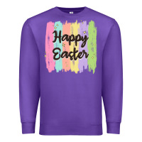 Purple happy easter Premium Sweatshirt - MaliasSmallBusiness