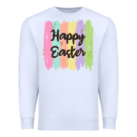 White happy easter Premium Sweatshirt - MaliasSmallBusiness