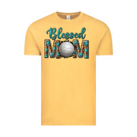 Vintage Mustard western blessed mom with volleyball Vintage Tee - texasbilliewilder