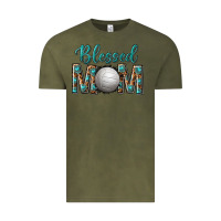 Vintage Olive western blessed mom with volleyball Vintage Tee - texasbilliewilder