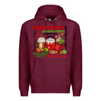 Burgundy Christmas coffee Premium Hoodie - MaliasSmallBusiness