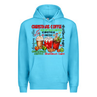 Ocean Blue Christmas coffee Premium Hoodie - MaliasSmallBusiness