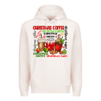 Pale Pink Christmas coffee Premium Hoodie - MaliasSmallBusiness