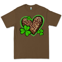 Cacao st patricks day leopard heart with shamrocks Premium Tee - Artiststas