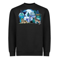 Black wolf coffee cups Heavyweight Sweatshirt - Zillion Design Studio