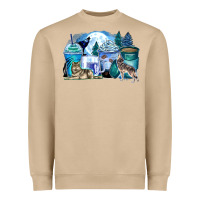 Mushroom wolf coffee cups Heavyweight Sweatshirt - Zillion Design Studio