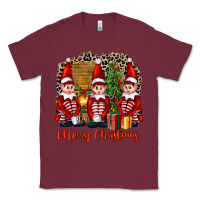 Burgundy Merry christmas elfs Classic Tee - FaDigitalArtStudio