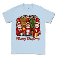 Dusty Blue Merry christmas elfs Classic Tee - FaDigitalArtStudio