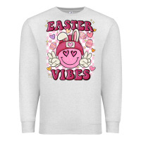 Oatmeal Heather Easter vibes Premium Sweatshirt - MaliasSmallBusiness