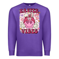 Purple Easter vibes Premium Sweatshirt - MaliasSmallBusiness