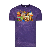 Cloud Purple tacos coffee cups Vintage Tee - Zillion Design Studio