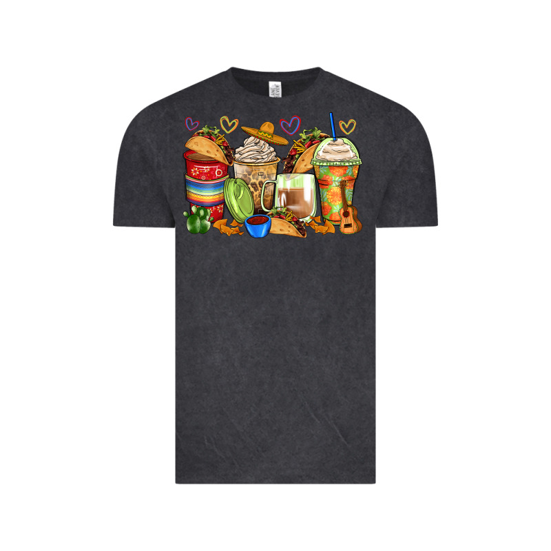 Tacos Coffee Cups Vintage Tee by Zillion Design Studio | Teevron